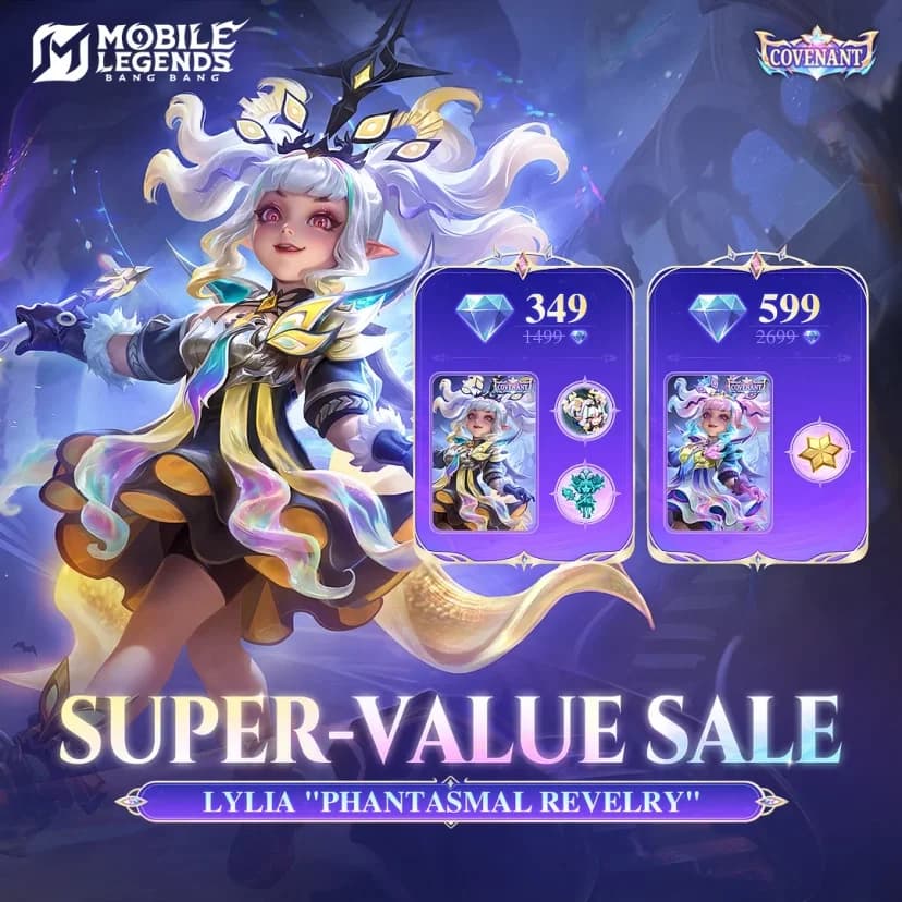Lylia “Phantasmal Revelry” Resmi Rilis! Skin Shadow Covenant Cuma 349 Diamond + Bonus Painted & Crystal of Aurora